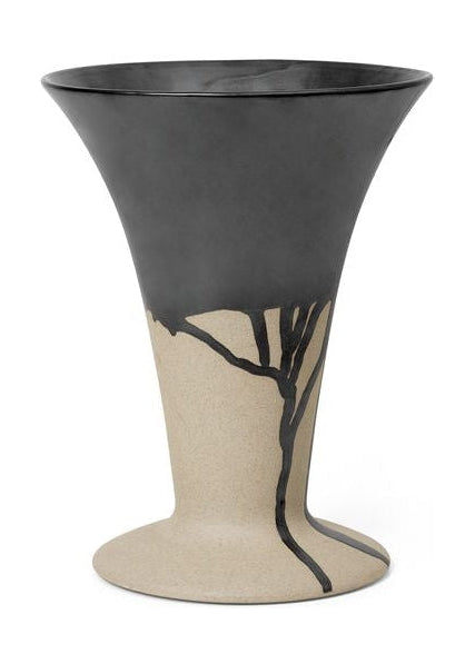 [product_category]-Ferm Living Flores Vase, Sand/Black-Ferm Living-5704723284932-1104265527-FER-1