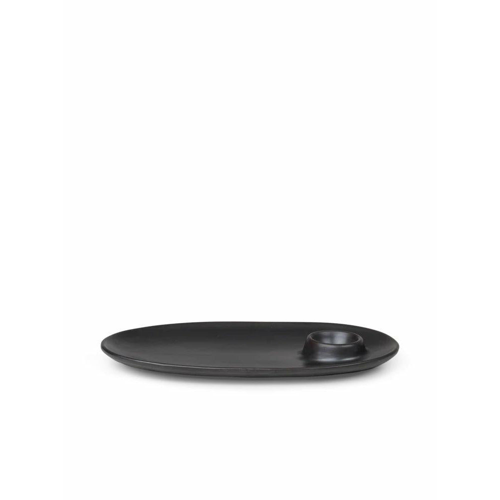 [product_category]-Ferm Living Flow Breakfast Plate, Black-Ferm Living-5704723261698-1104263203-FER-1