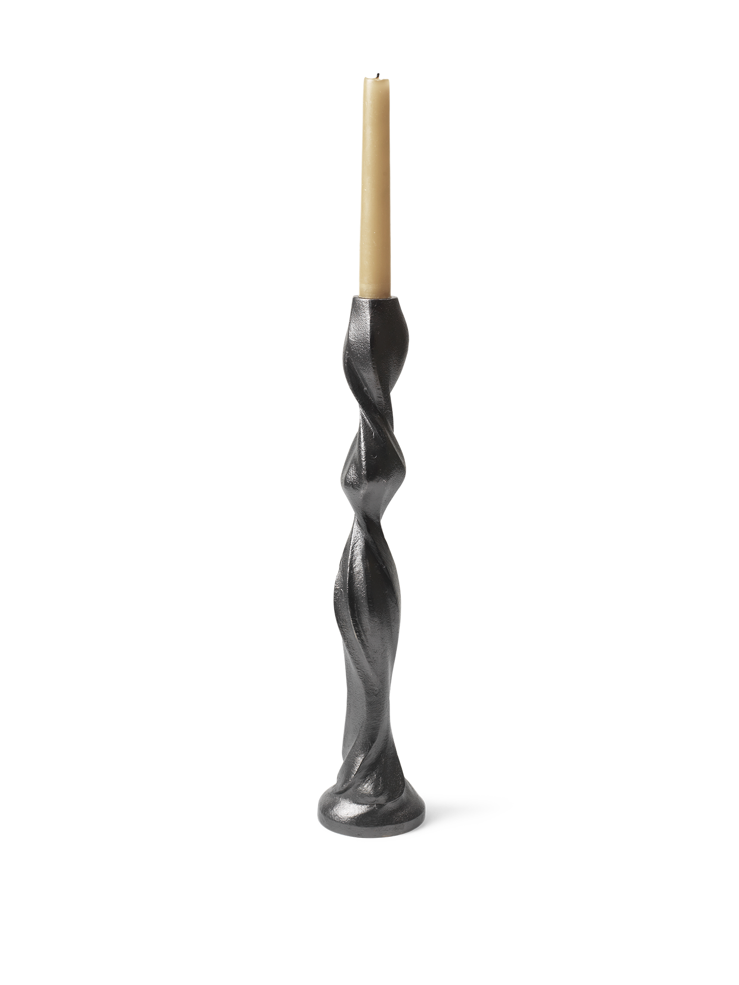 [product_category]-Ferm Living Gale Candle Holder H38 Blackened Aluminium-Ferm Living-5704723316800-1104268695-FER-2