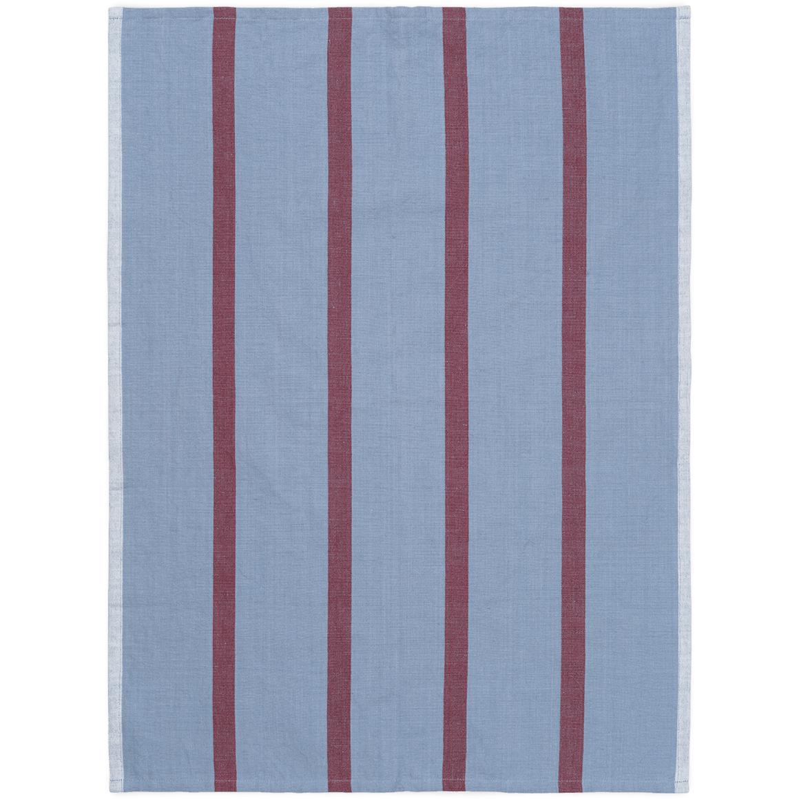 [product_category]-Ferm Living Hale Tea Towel, Faded Blue/Burgundy-Ferm Living-5704723271062-1104264140-FER-1