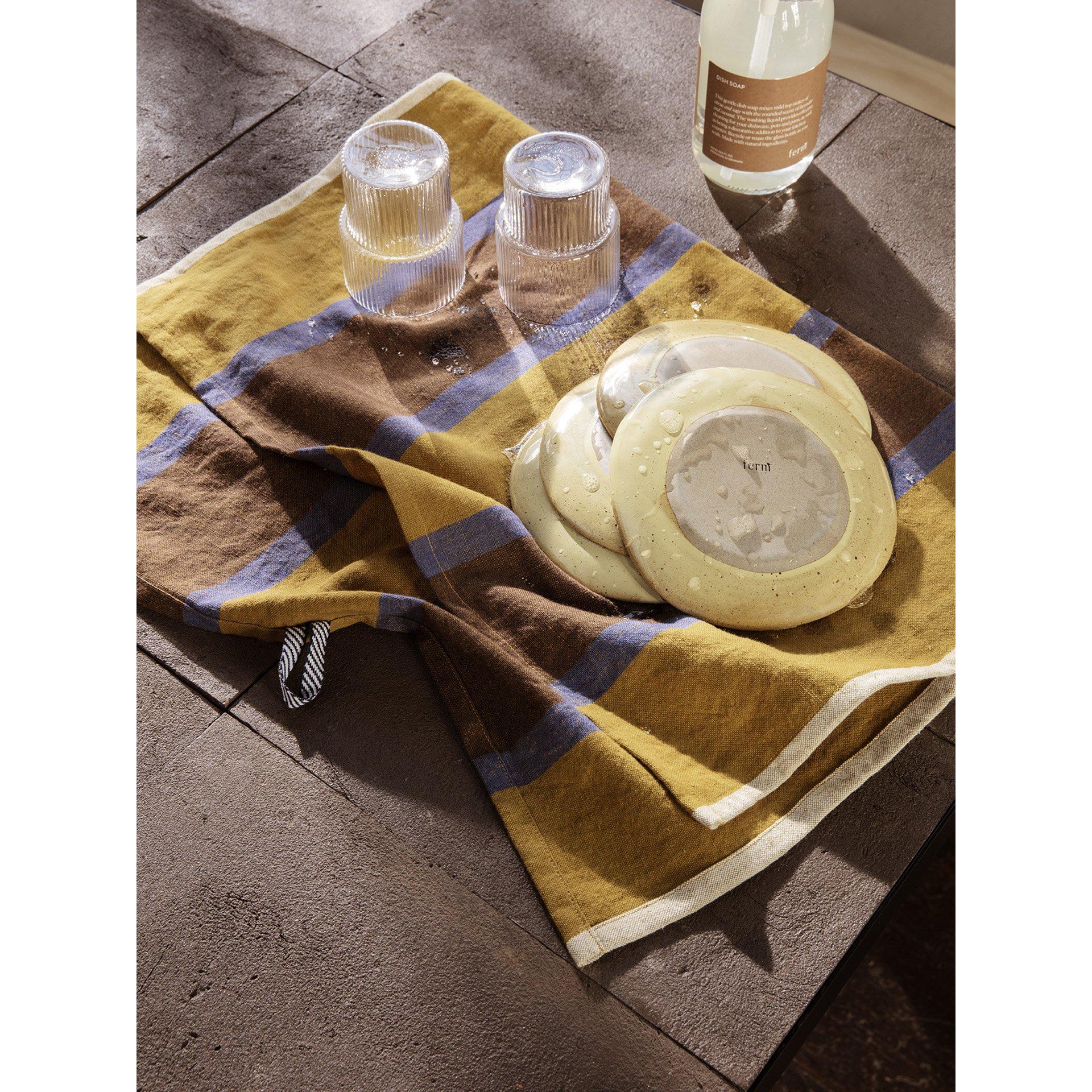 [product_category]-Ferm Living Hale Tea Towel, Lime/Bright Blue/Chocolate-Ferm Living-5704723271079-1104264141-FER-2