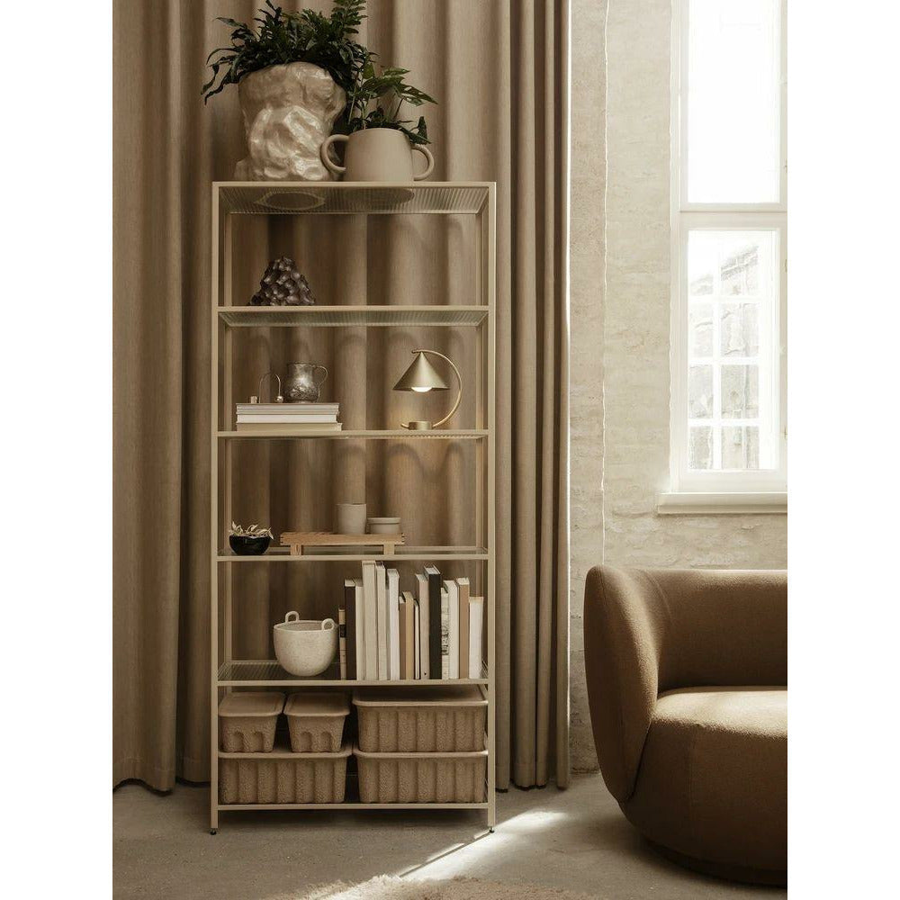 [product_category]-Ferm Living Haze Bookcase Reeded Glass, Cashmere-Ferm Living-5704723255536-110053693-FER-3
