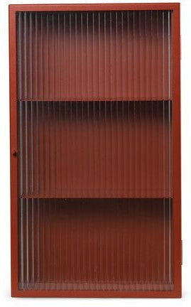 Gabinete de pared de Haze Ferm Living Haze, vidrio de caña, óxido rojo