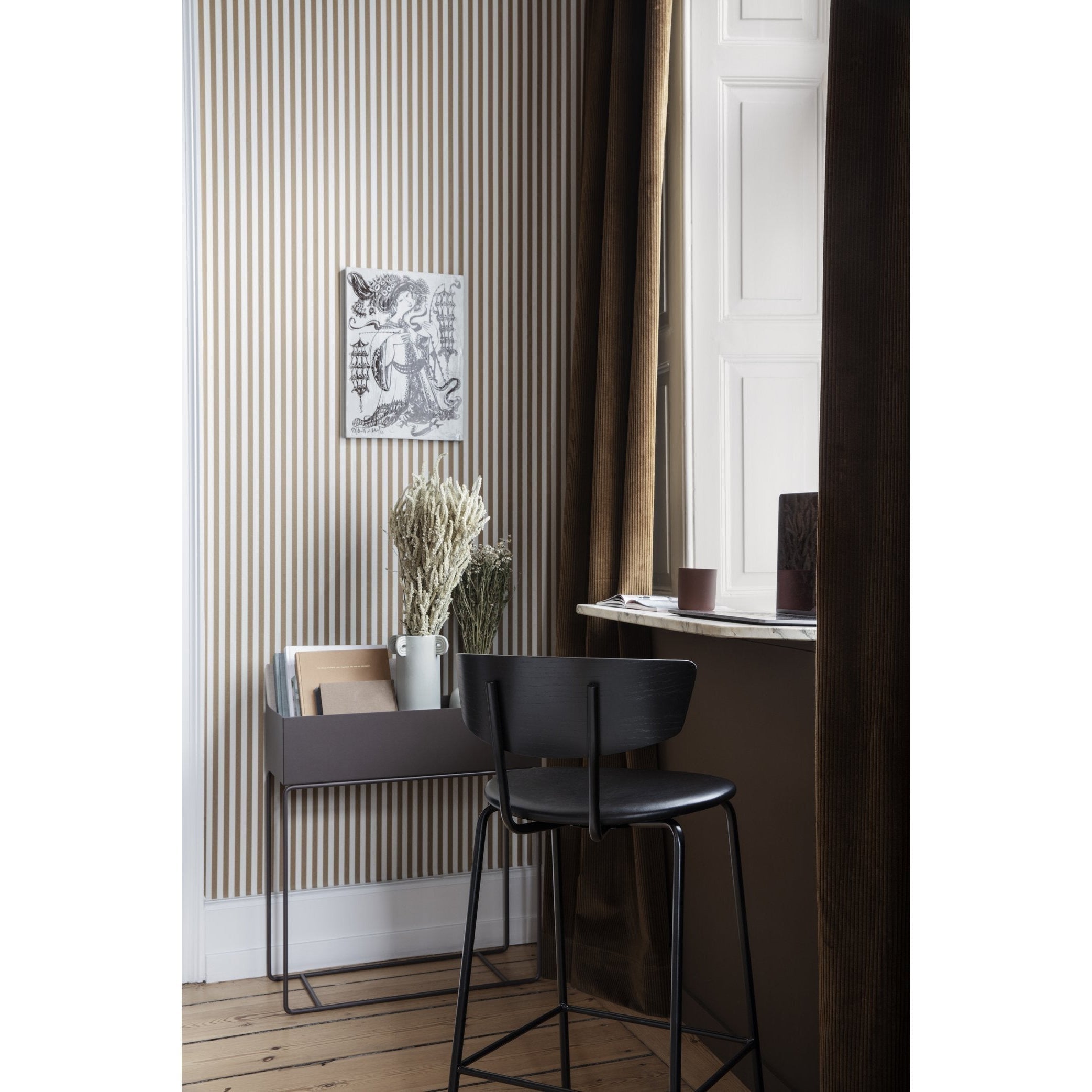 [product_category]-Ferm Living Herman Bar Chair Black, Low-Ferm Living-5704723020745-9420-FER-2