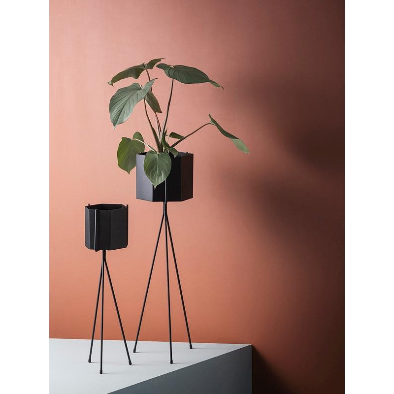 [product_category]-Ferm Living Hexagon Flowerpot Black, ø18cm-Ferm Living-5704723007890-4179-FER-2