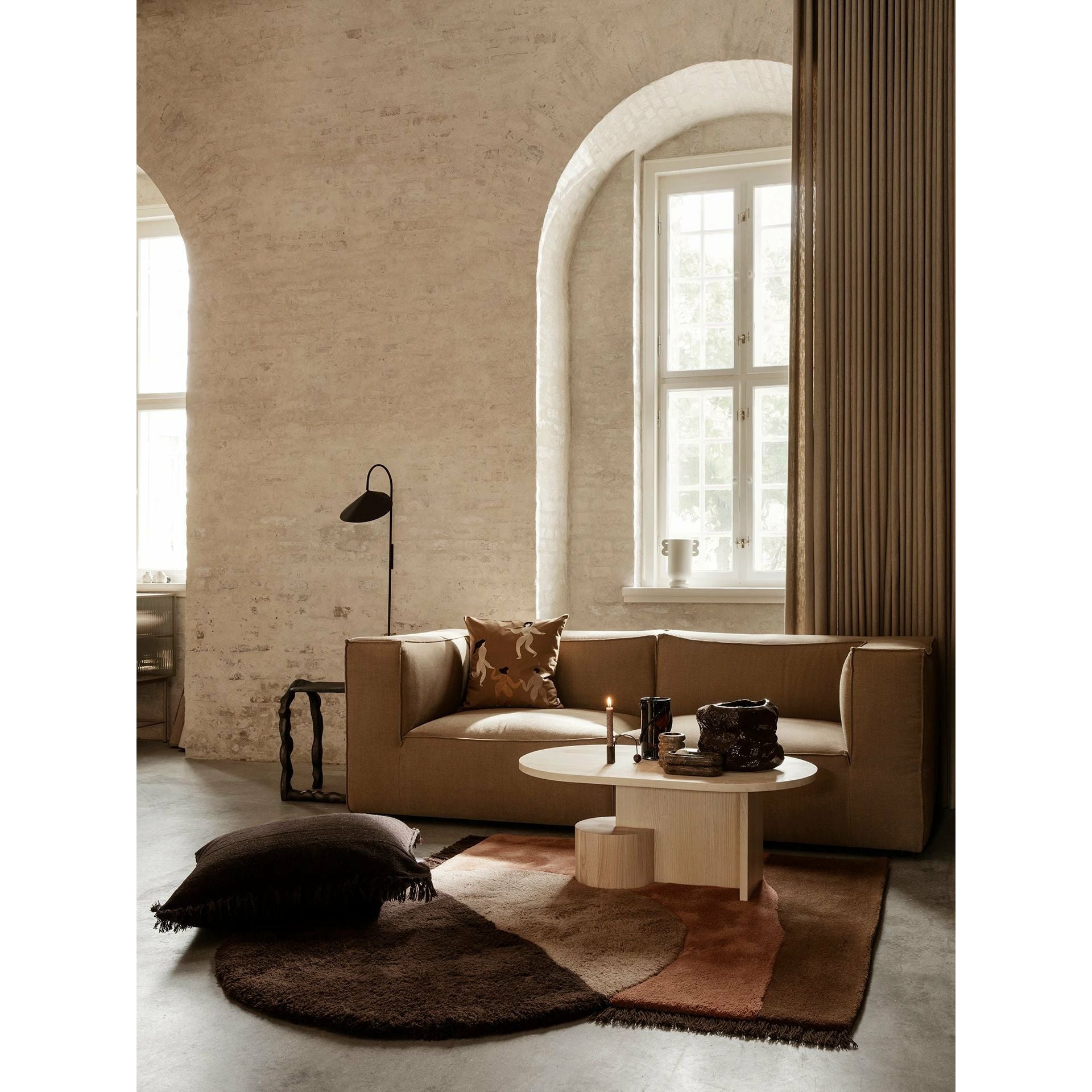 [product_category]-Ferm Living Kelim Fringe Cushion Large, Dark Melange-Ferm Living-5704723264095-1104263443-FER-4