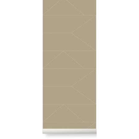 Ferm Living Lines Wallpaper, Kaschmir