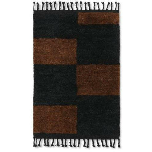 [product_category]-Ferm Living Mara Handknotted Carpet 80x120 Cm, Black/Chocolate-Ferm Living-5704723279150-1104264949-FER-1