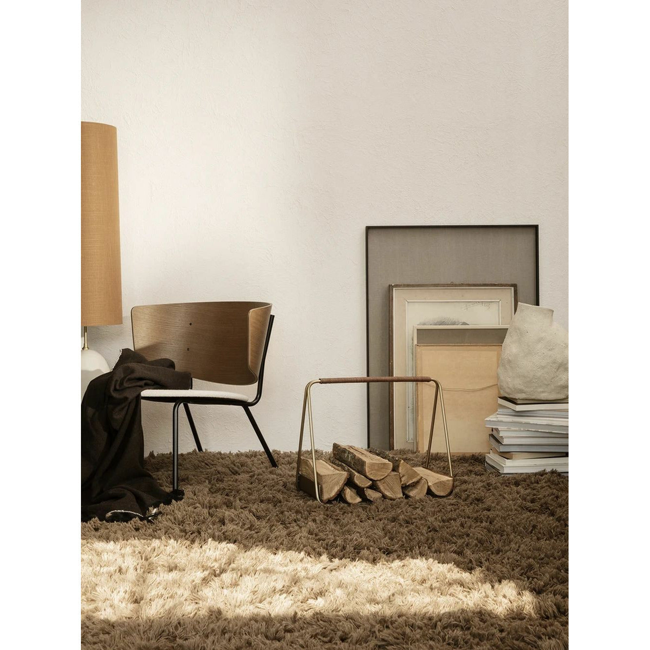 [product_category]-Ferm Living Meadow High Pile Rug Small, Dark Beige-Ferm Living-5704723263869-1104263420-FER-2