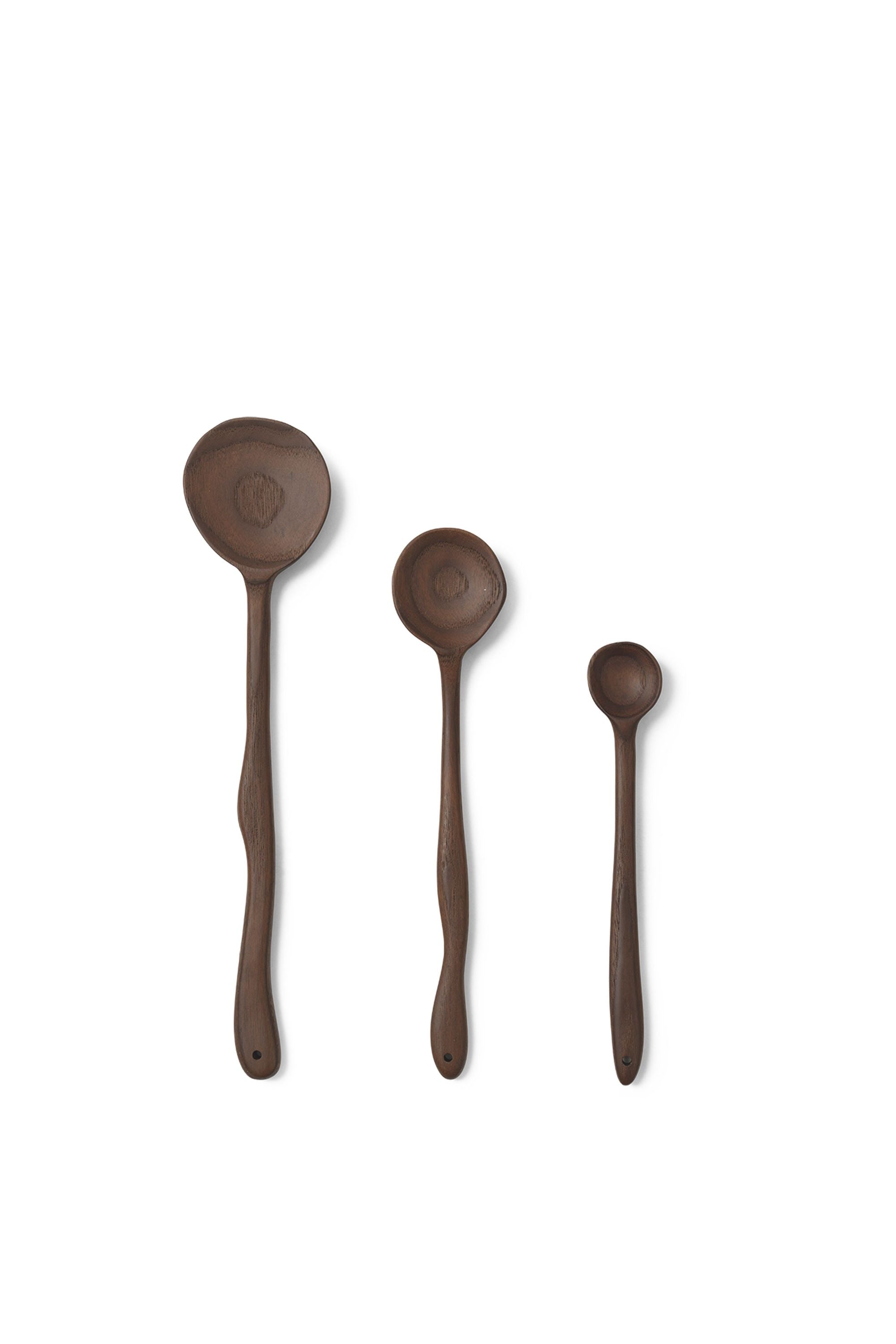 [product_category]-Ferm Living Meander Spoon, 20 Cm, Dark Brown-Ferm Living-5704723304319-1104267465-FER-2