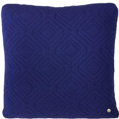 Ferm Living Quilt Kissen Dark Blu, 45 x 45 cm