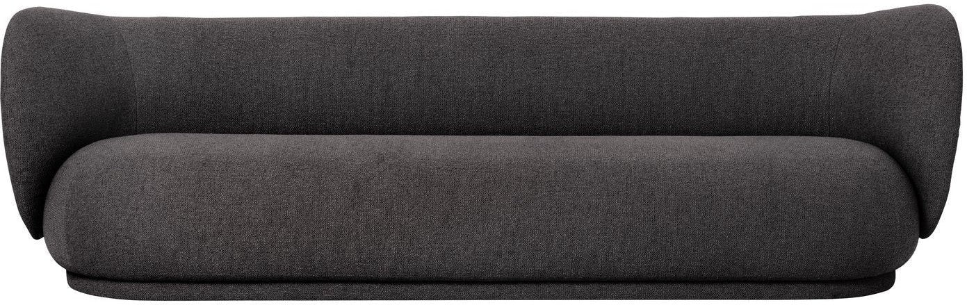 [product_category]-Ferm Living Rico Sofa Warm Dark Bouclé, 4 Seater-Ferm Living-5704723030683-100108661-FER-1
