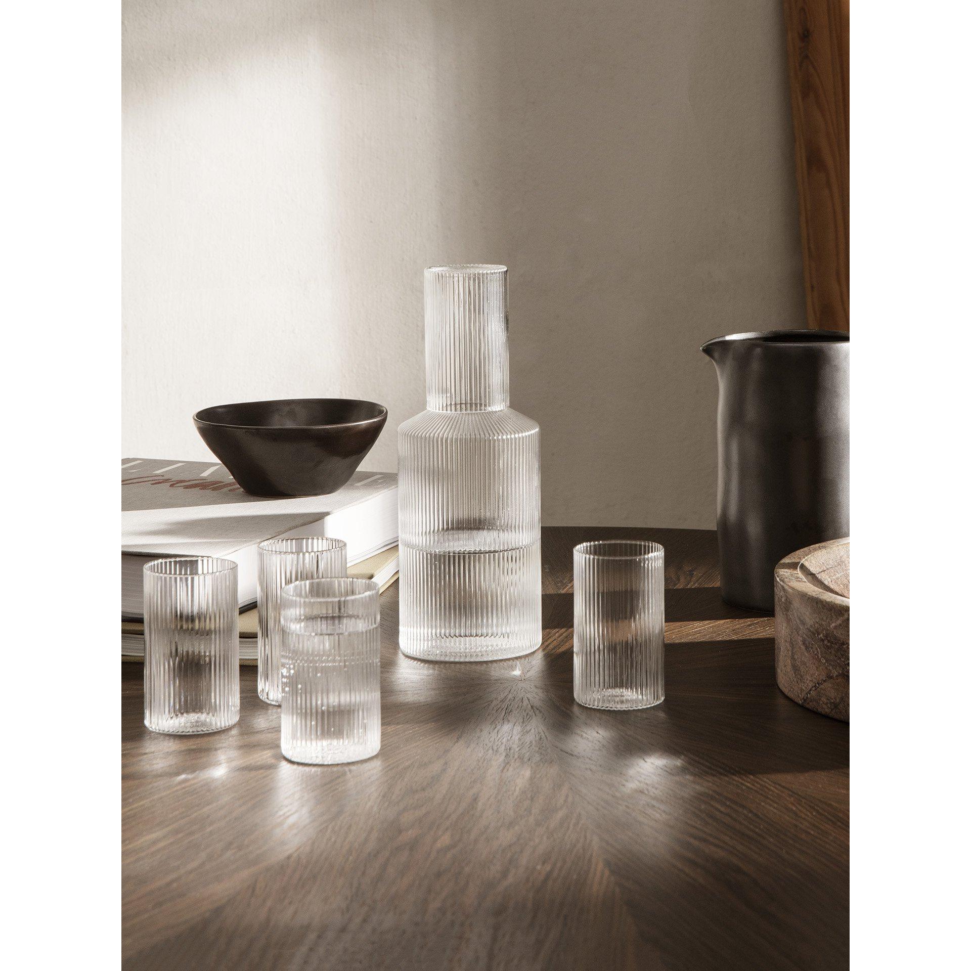 [product_category]-Ferm Living Ripple Glasses Clear, 4 Pcs.-Ferm Living-5704723270065-1104264040-FER-2