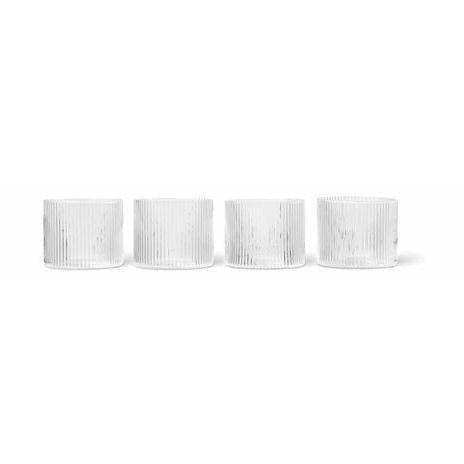 [product_category]-Ferm Living Ripple Low Glasses Set Of 4 20ml, Clear-Ferm Living-5704723276302-1104264664-FER-1