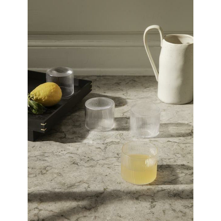 [product_category]-Ferm Living Ripple Low Glasses Set Of 4 20ml, Clear-Ferm Living-5704723276302-1104264664-FER-4