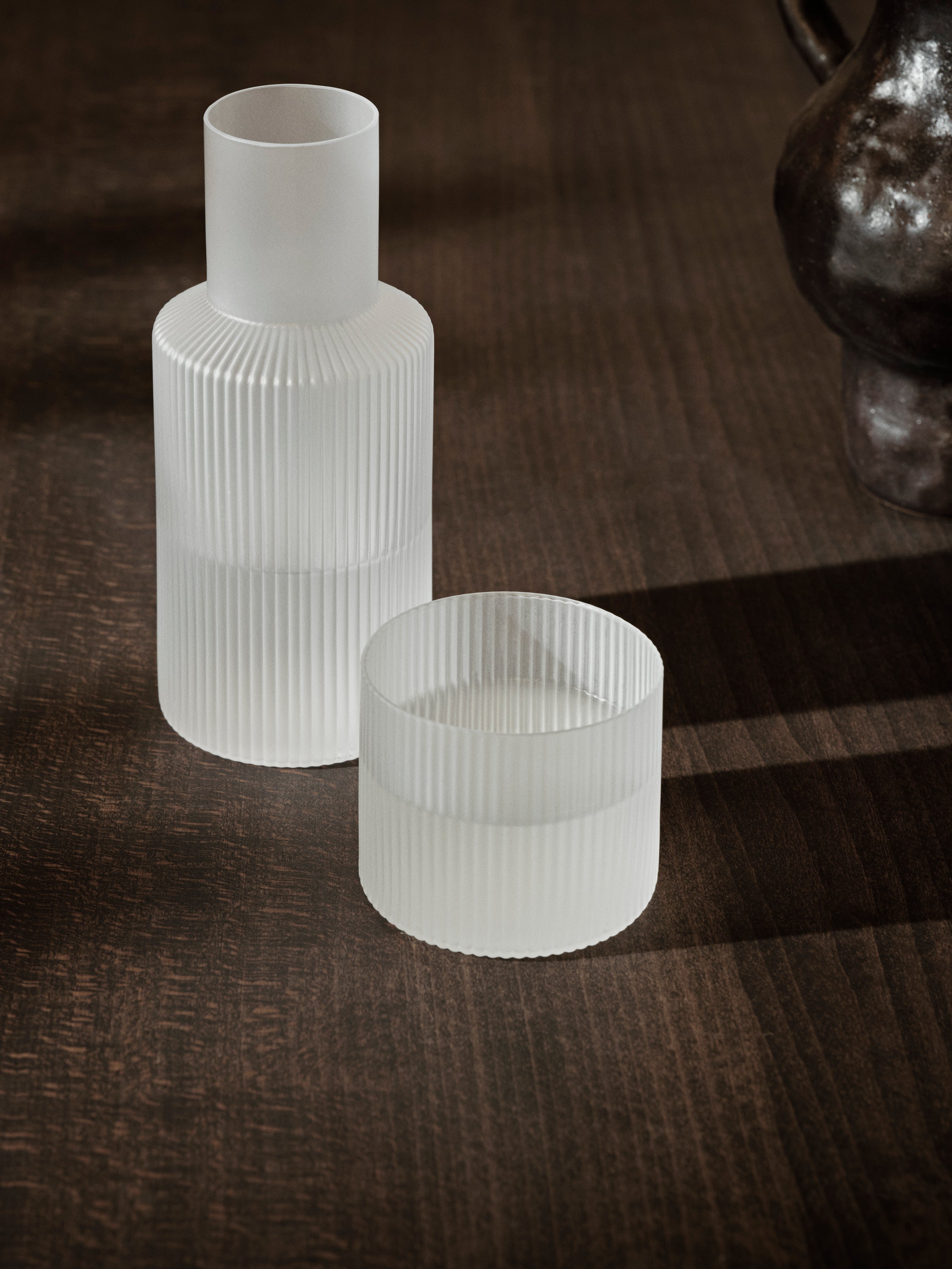 [product_category]-Ferm Living Ripple Small Carafe Set Frosted-Ferm Living-5704723323112-1104269326-FER-4