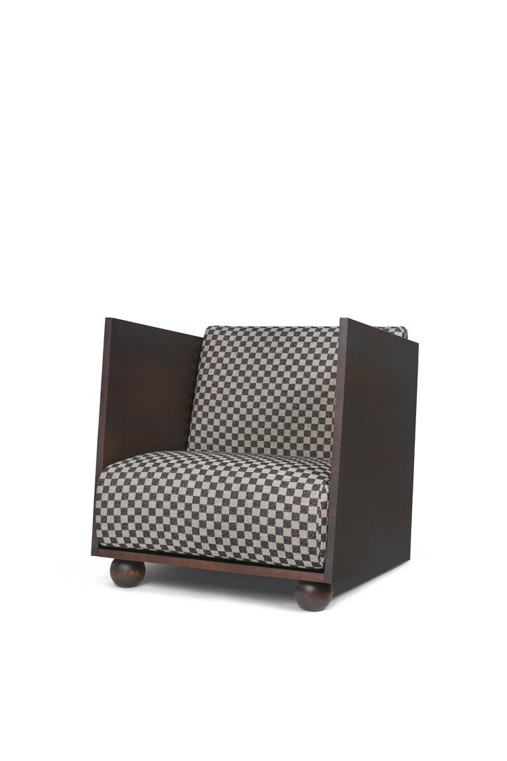 [product_category]-Ferm Living Rum Lounge Chair Check, Dark Stained/Sand/Black-Ferm Living-5704723312079-1104268241-FER-2