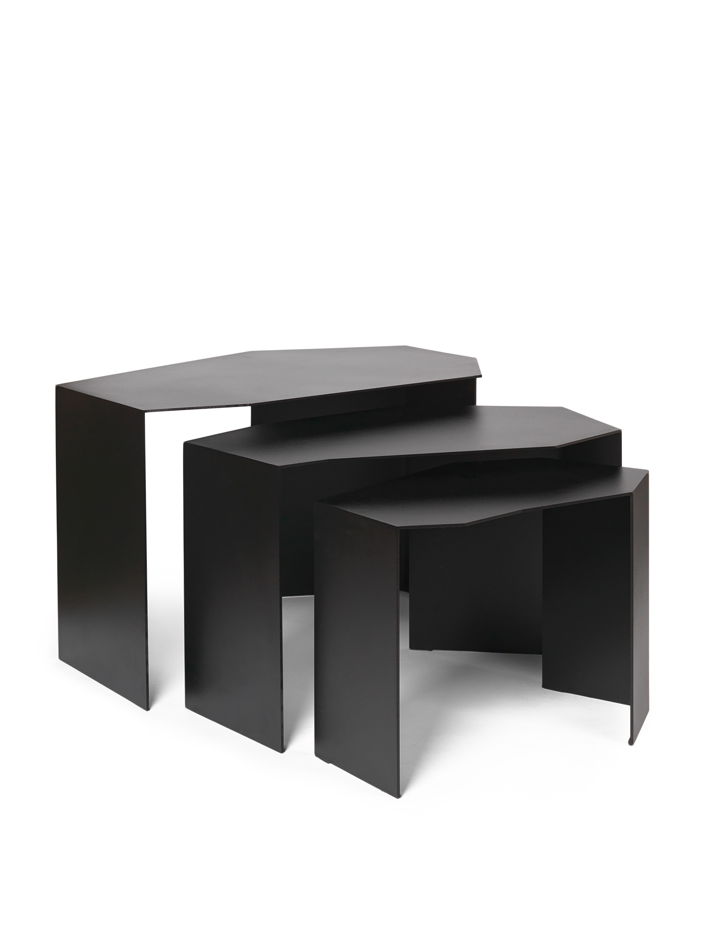 [product_category]-Ferm Living Shard Cluster Tables Set Of 3 Black-Ferm Living-5704723321903-1104269205-FER-1