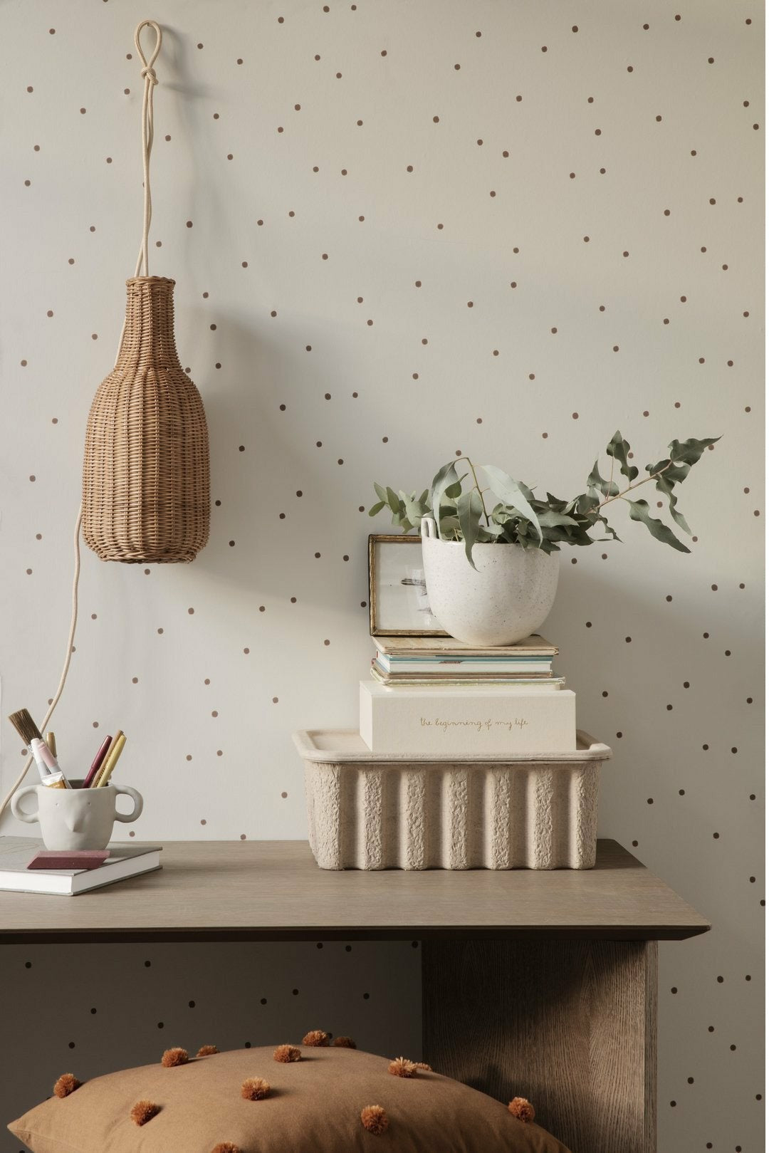 Ferm Living Speckle Flowerpot, fora de branco