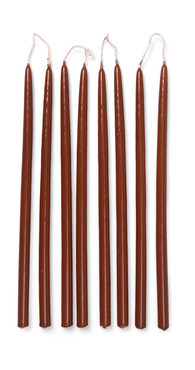 [product_category]-Ferm Living Spike Slim Candles Set 8, Rust-Ferm Living-5704723292289-1104266262-FER-1