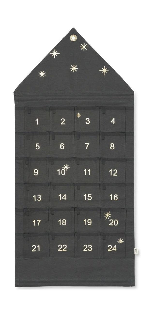 Ferm Living Star julkalender, mörkgrön