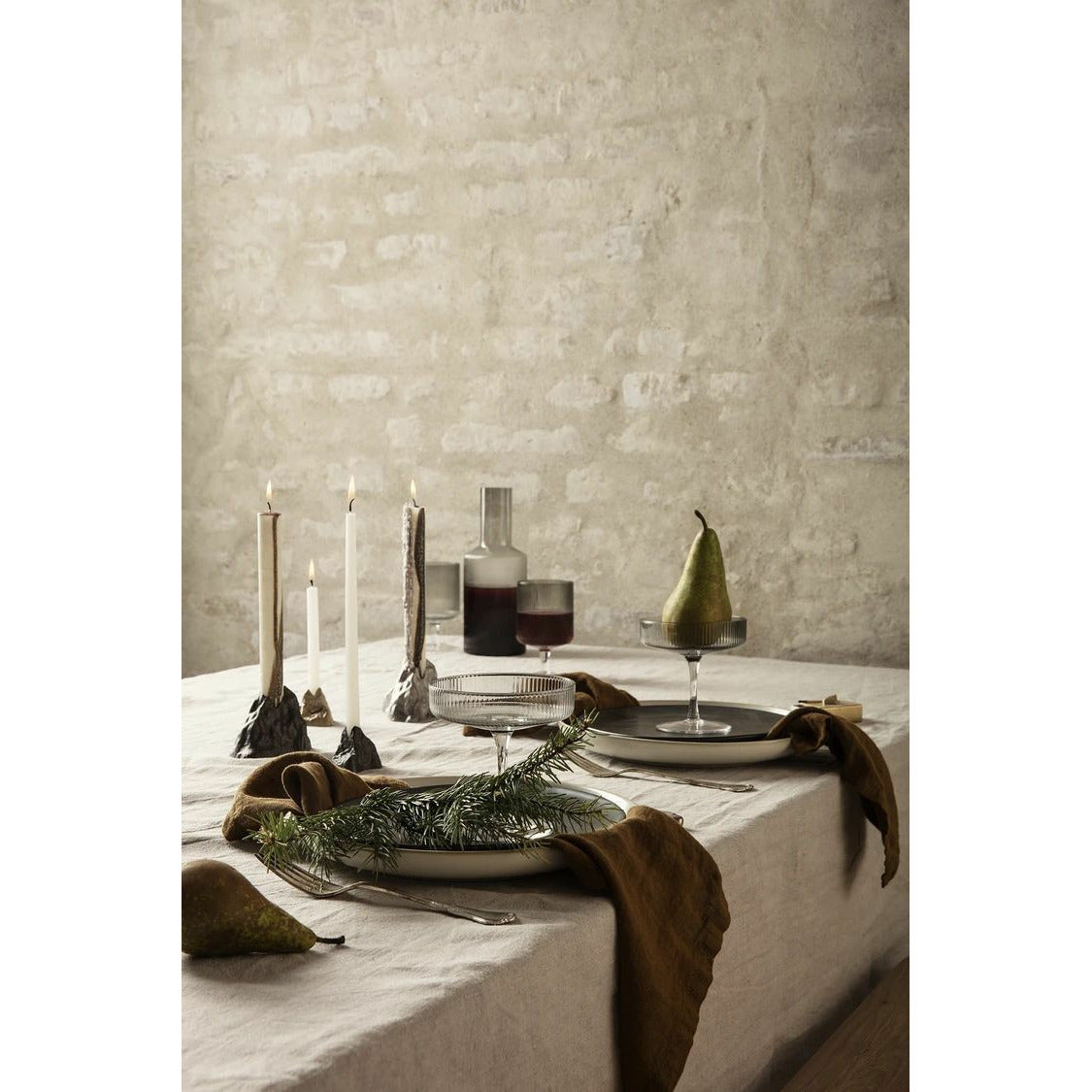 [product_category]-Ferm Living Stone Candle Holder Large, Aluminium-Ferm Living-5704723261261-1104263160-FER-4