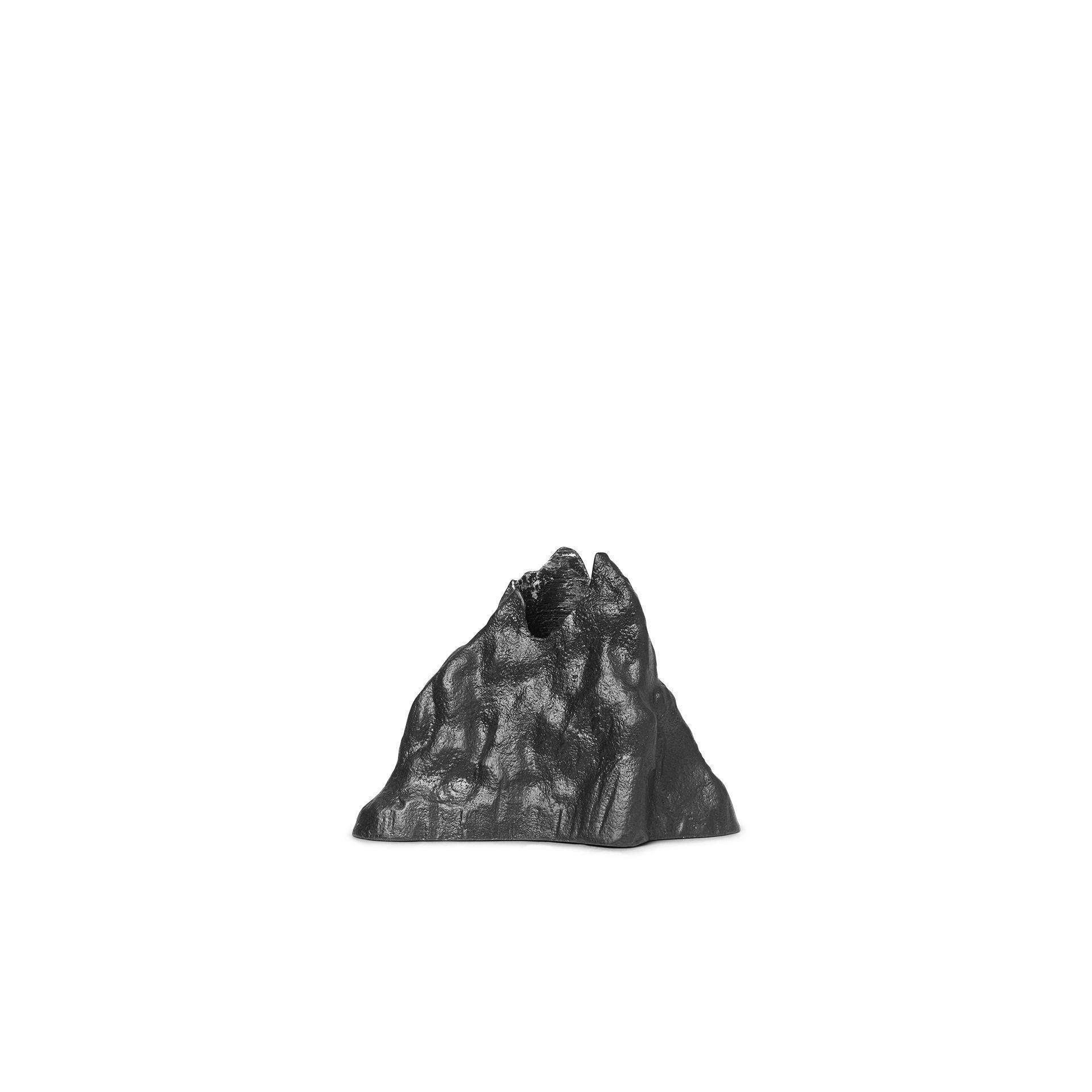 [product_category]-Ferm Living Stone Candle Holder Large, Blackened Aluminium-Ferm Living-5704723261278-1104263161-FER-1