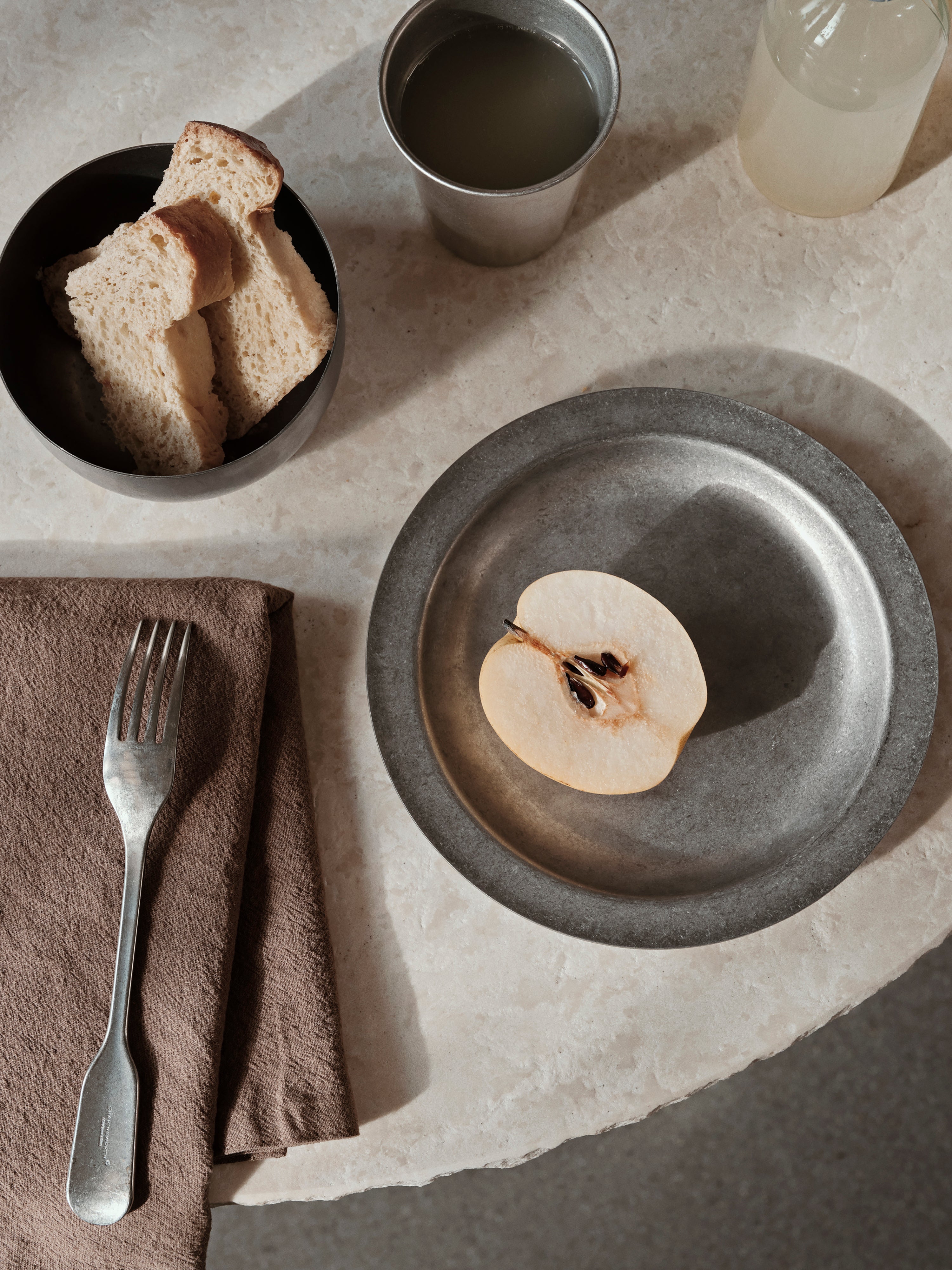 [product_category]-Ferm Living Tumbled Plate Stainless Steel-Ferm Living-5704723317241-1104268739-FER-5