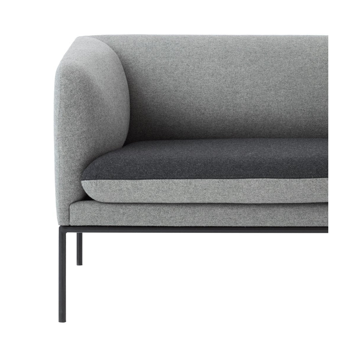 [product_category]-Ferm Living Turn Sofa 2 Wool, Seat Dark Grey-Ferm Living-5704723003861-9500-FER-2