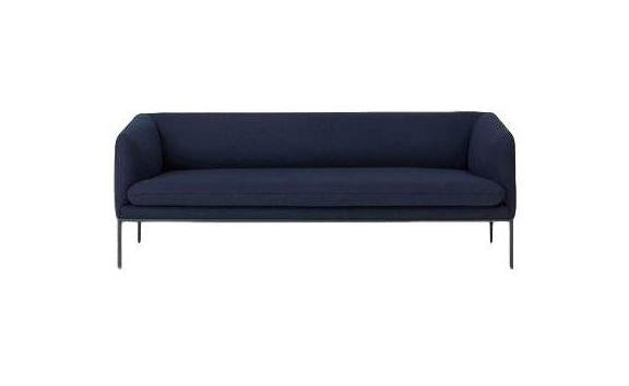 [product_category]-Ferm Living Turn Sofa 3 Wool, Solid Blue-Ferm Living-5704723017585-9552-FER-1