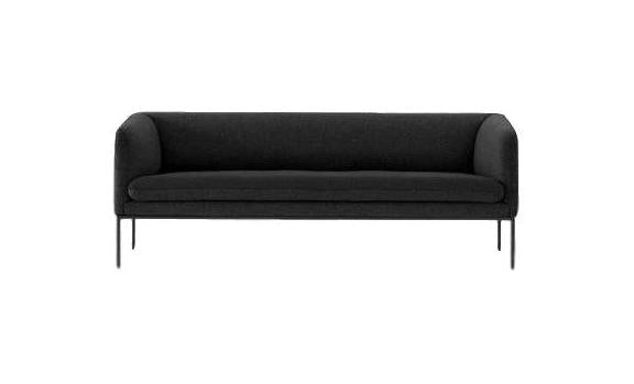 [product_category]-Ferm Living Turn Sofa 3 Wool, Solid Dark Grey-Ferm Living-5704723017578-9551-FER-1