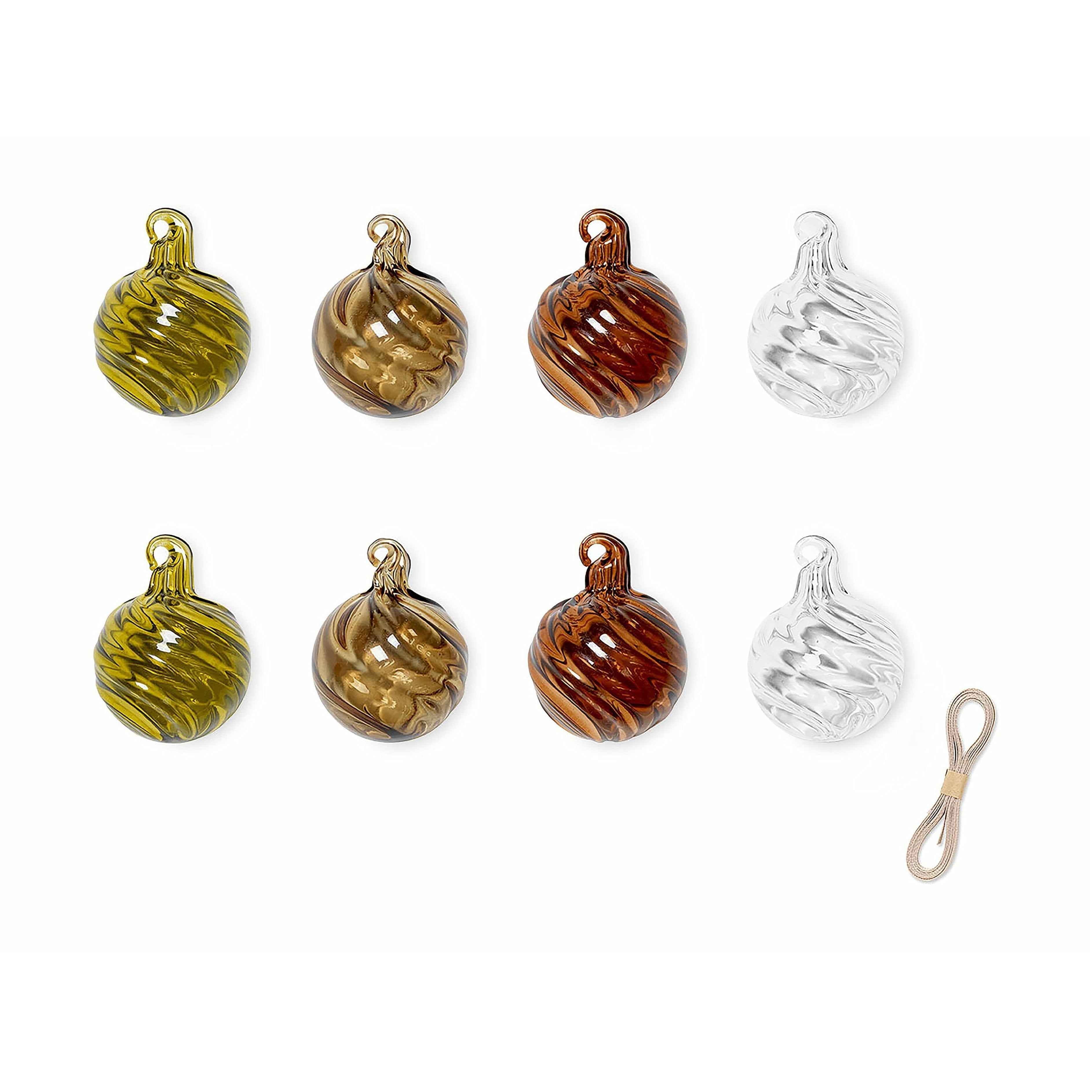 [product_category]-Ferm Living Twirl Ornaments Set Of 8, øx H 4x4,5 Cm-Ferm Living-5704723275190-1104264553-FER-1