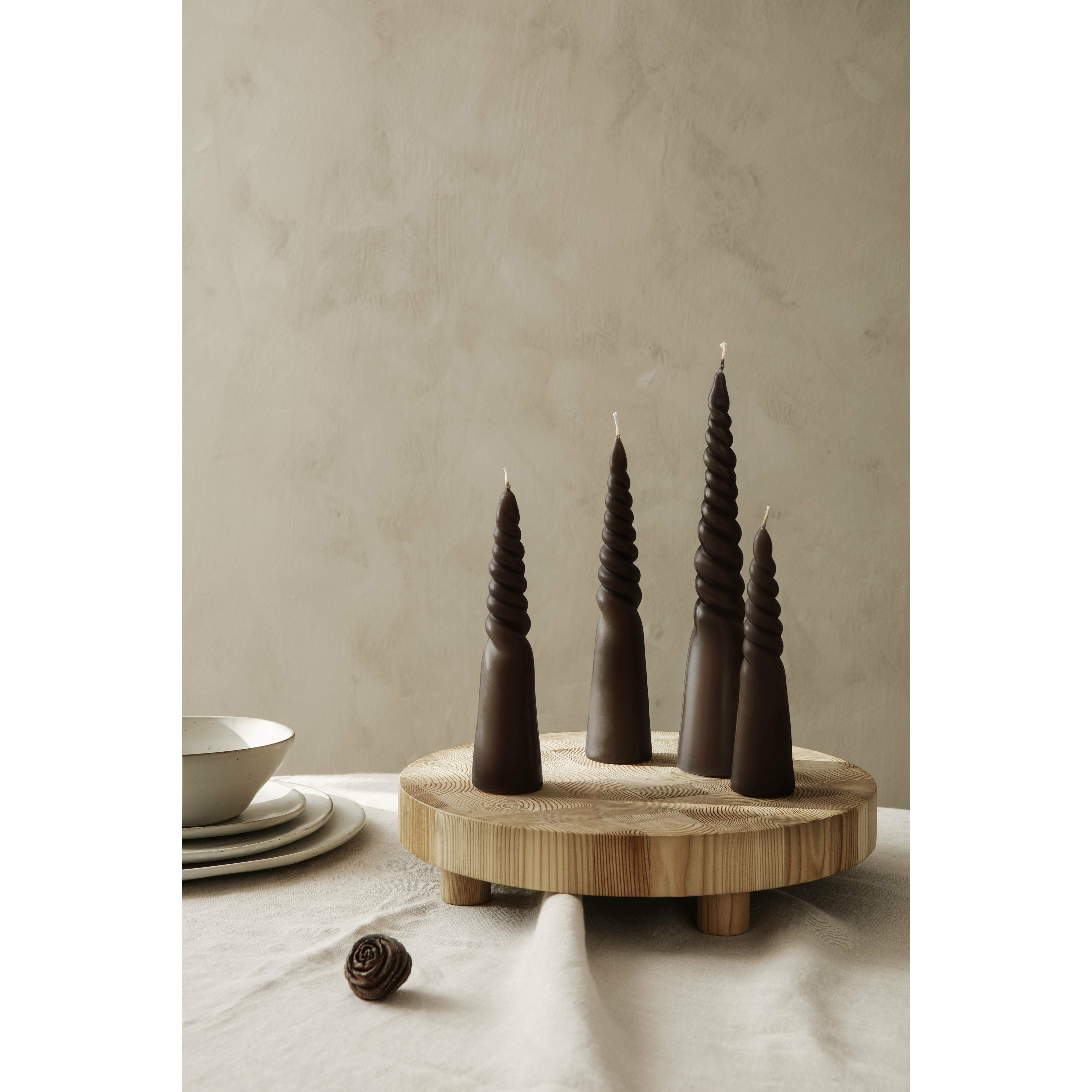 [product_category]-Ferm Living Twisted Candles Set Of 4, Brown-Ferm Living-5704723276975-1104264731-FER-2