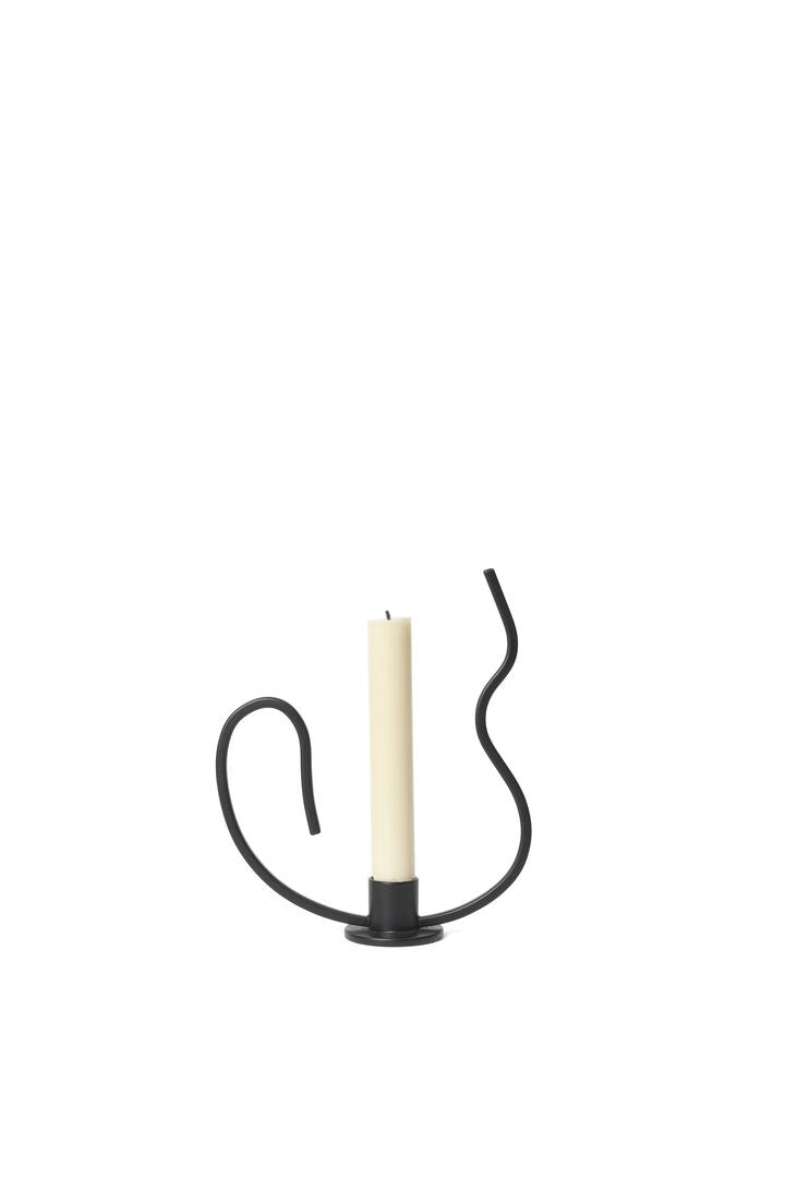 [product_category]-Ferm Living Valse Candle Holder, Low, Black-Ferm Living-5704723311249-1104268158-FER-2