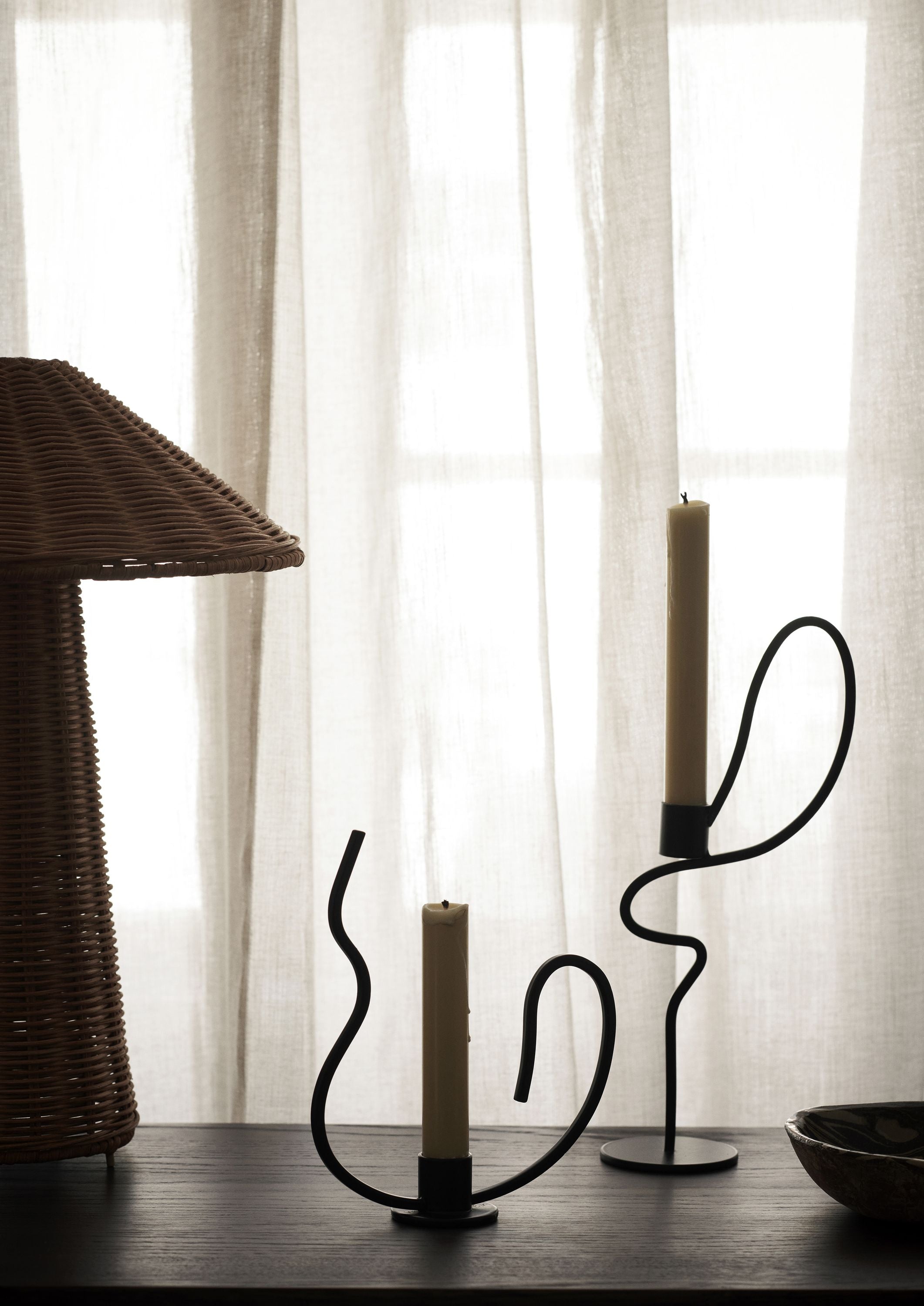 [product_category]-Ferm Living Valse Candle Holder, Low, Black-Ferm Living-5704723311249-1104268158-FER-4