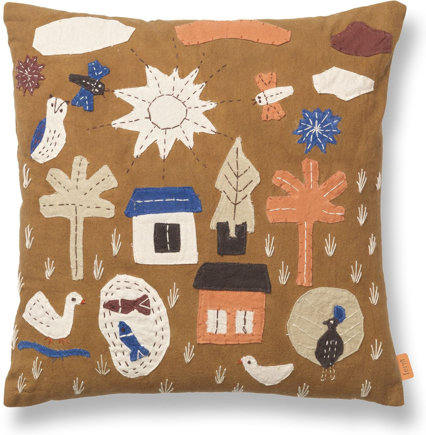 [product_category]-Ferm Living Village Cushion, Sugar Kelp-Ferm Living-5704723312321-1104268266-FER-1