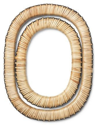 Ferm Living Weave Freets, ensemble de 2, naturel / noir