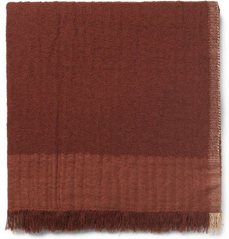 Ferm Living Weaver Throw, brun rouge