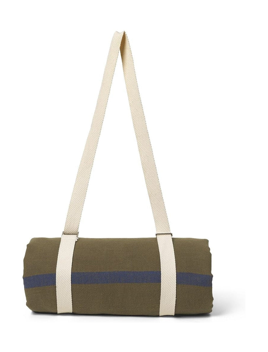 [product_category]-Ferm Living Yard Picnic Blanket, Olive/Light Blue-Ferm Living-5704723285625-1104265596-FER-1