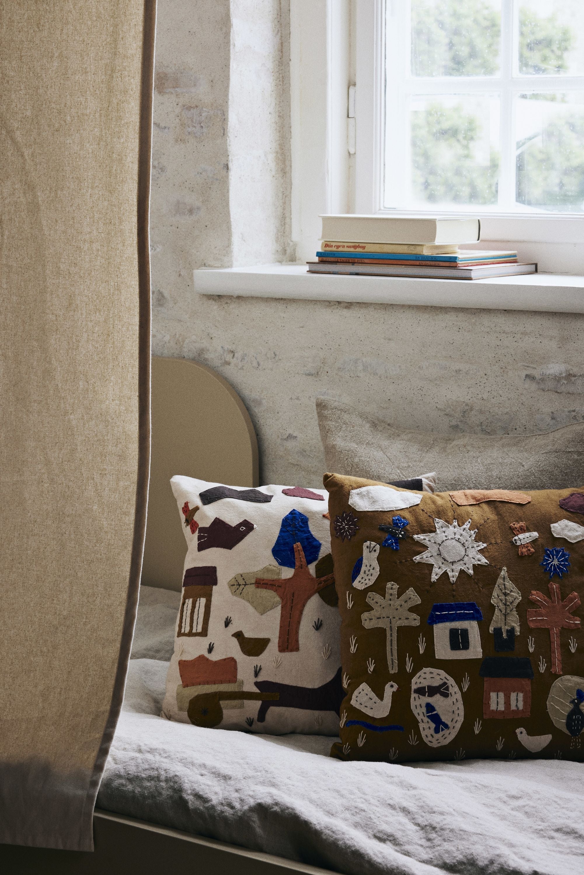 Ferm Living Village Cushion, Off White