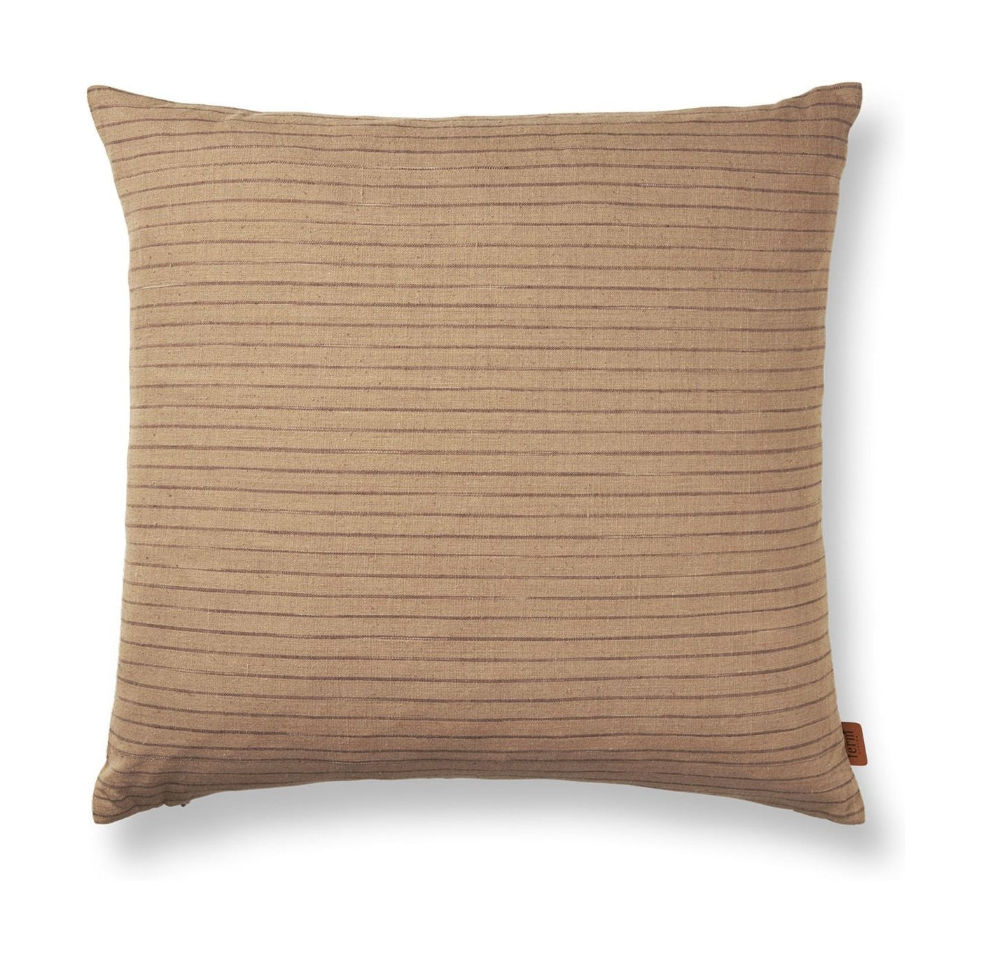 Ferm Living Coussin en coton marron, rayures