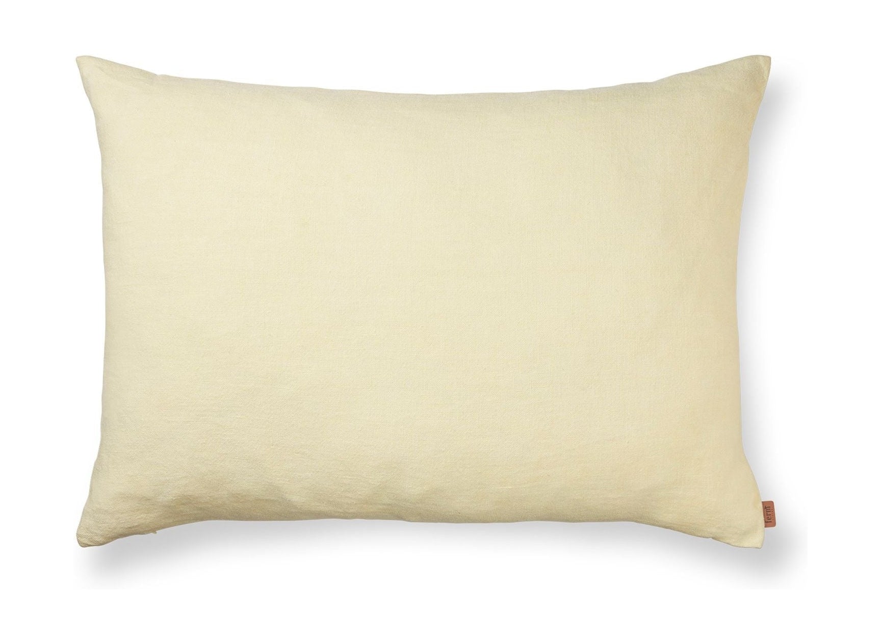 Ferm Living Heavy Linen Cushion, Large, Lemon