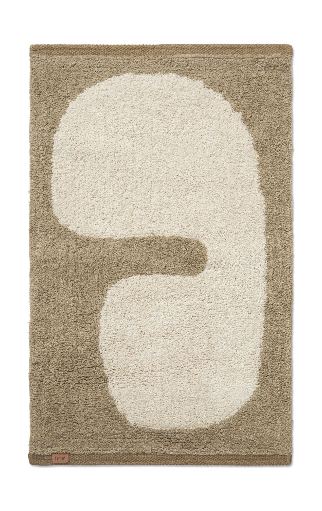 Ferm Living Lay Layable Mat, Taupe sombre / Off Blanc