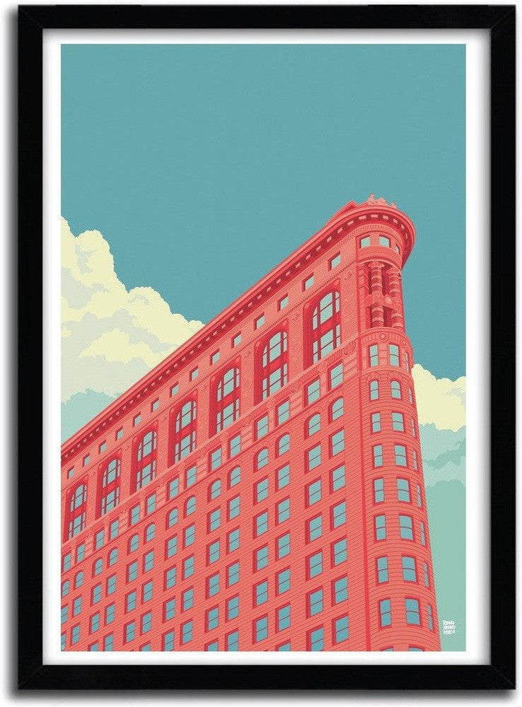 [product_category]-Flatiron Building New York by Remko Heemskerk-Magenta Raspberry-1