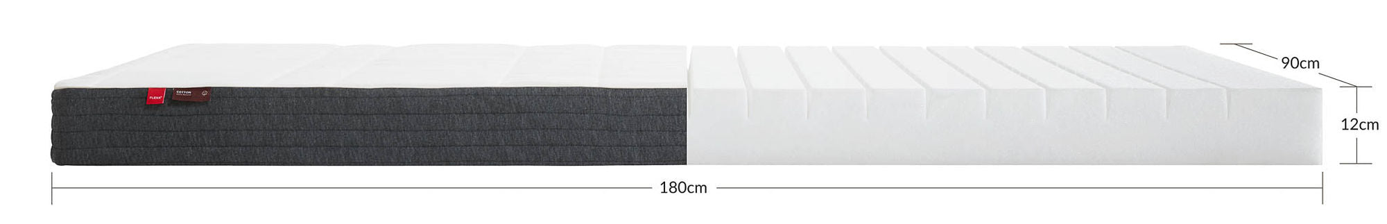 [product_category]-FLEXA FLEXA foam mattress, 180X90 cotton cover-FLEXA-5706459092775-83-10451-FLE-7