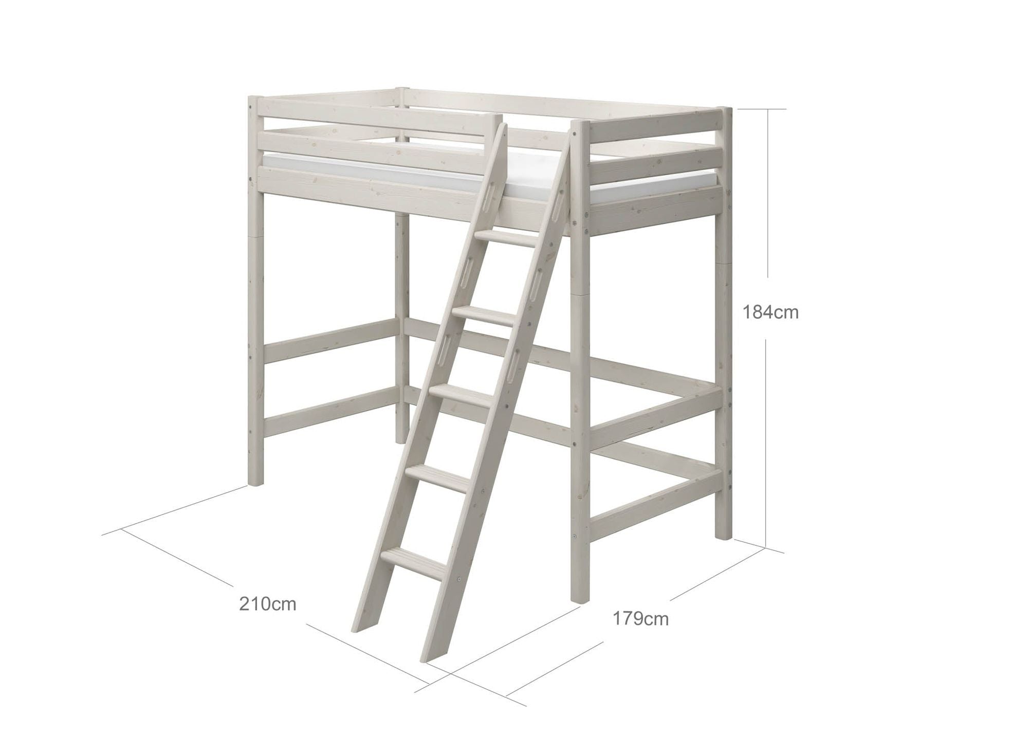 [product_category]-FLEXA High bed with slanting ladder-FLEXA-5706459068992-90-10316-2-01-FLE-9