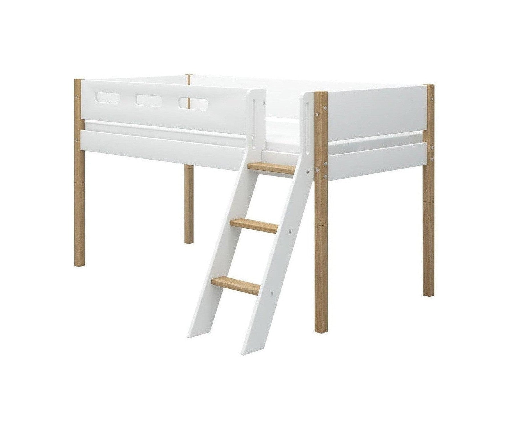 [product_category]-FLEXA Mid-high bed w. slanting ladder-FLEXA-5706459132174-80-31304-95-FLE-1