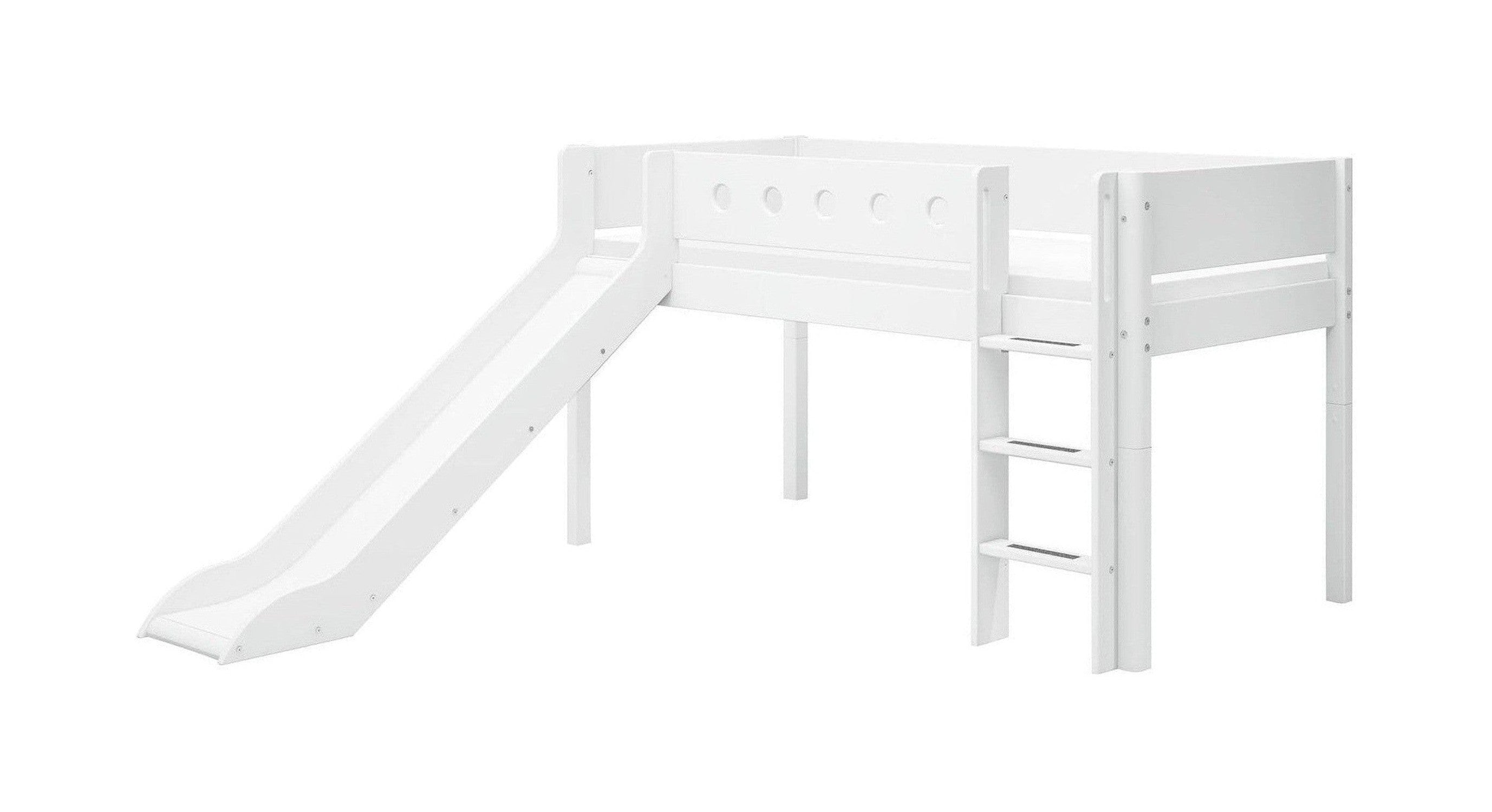 [product_category]-FLEXA Mid-high bed w. straight ladder and slide-FLEXA-5706459064857-80-17313-40-FLE-1