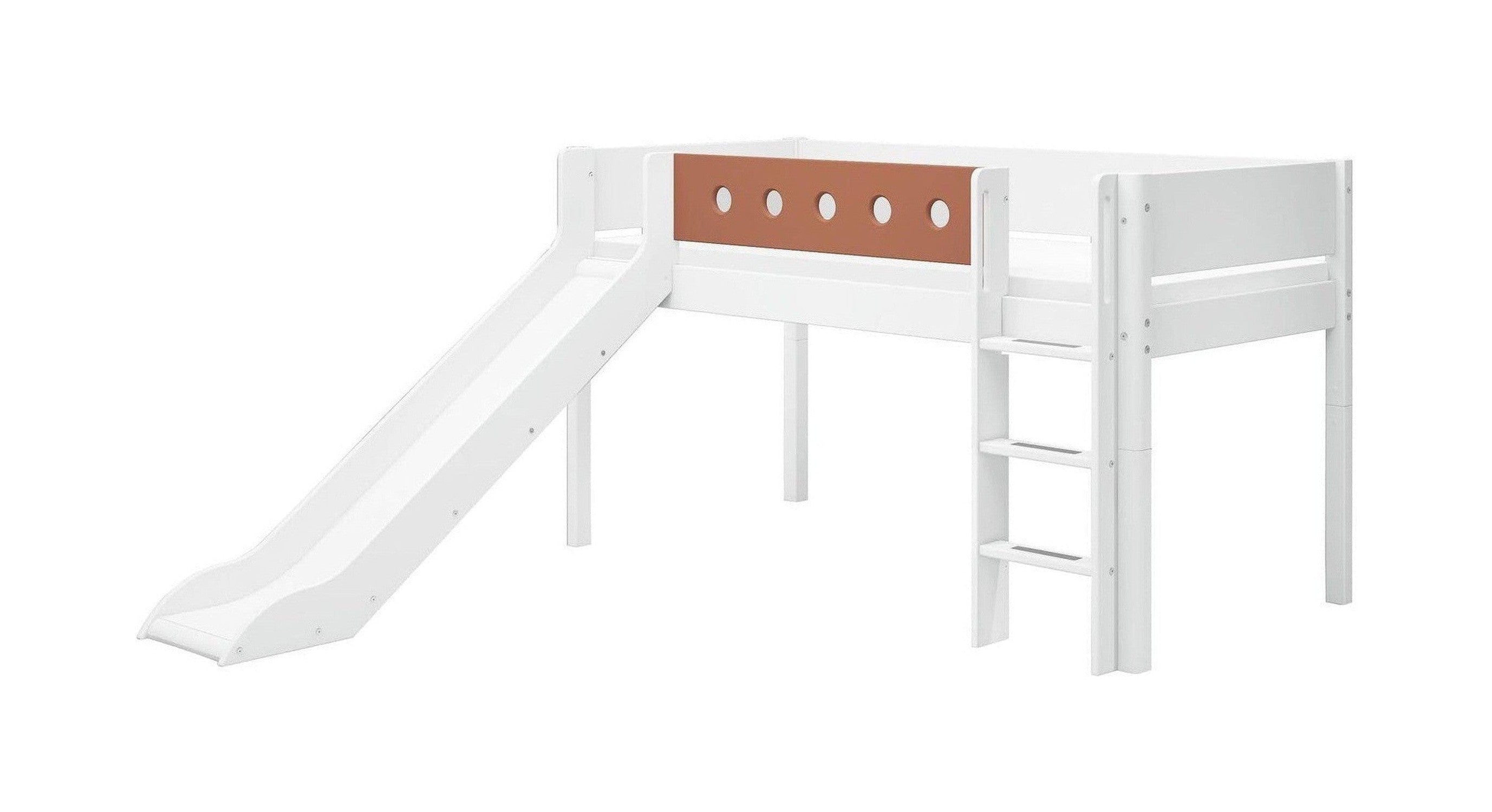 [product_category]-FLEXA Mid-high bed w. straight ladder and slide-FLEXA-5706459150253-80-17313-518-FLE-1