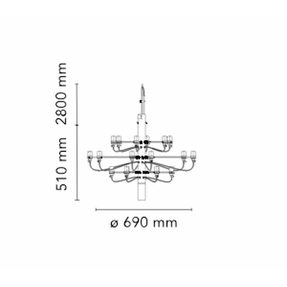 [product_category]-Flos 2097/18 Clear Chandelier, Black Matt-Flos-8059607000397-A1352031-FLO-6